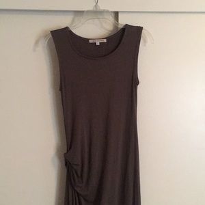 Long, Fitted Maxi Dress - Olive Green